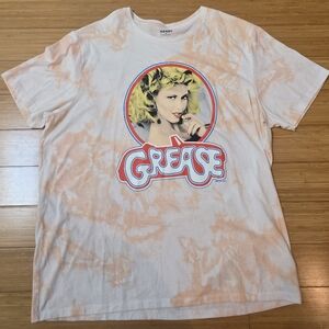 Old Navy Grease Tie-Dye Graphic Tee - White and Orange 2XL